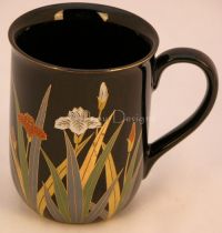 Otagiri IRIS Black Coffee Mug Japan